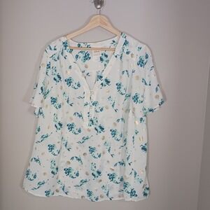 Disney Her Universe Little Mermaid Ariel Short Sleeve Women's Blouse Size 1/1X
